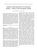 Students’ housing indoor environmental quality - effects on the occupants’ health