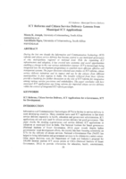ICT reforms and citizen service delivery : lessons from municipal ICT applications