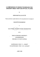 A comparison of design techniques for gradient-index thin film optical filters