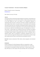 Corporate communication – adversarial, transmission, dialogical