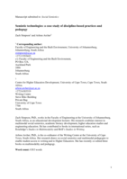 Semiotic technologies : a case study of discipline-based practices and pedagogy