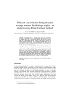 Effect of clay-concrete lining on canal seepage towards the drainage region – an analysis using Finite-Element method