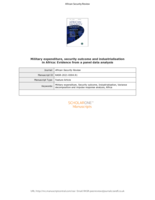 Military expenditure, security outcome and industrialisation in Africa : evidence from a panel data analysis