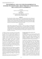 Transference and counter-transference in systems psychodynamic group process consultation: the consultant's experience.