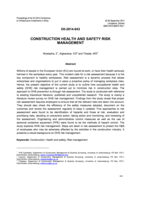 Construction health and safety risk management