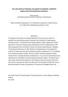 The likelihood of financial inclusion in e-banking : a Biprobit Sample-Selection modeling approach