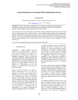 System Integration of Automated Mine Optimization System