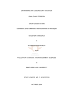 Data mining: an exploratory overview.