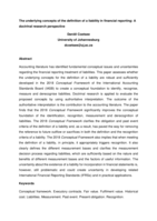 The underlying concepts of the definition of a liability in financial reporting : a doctrinal research perspective