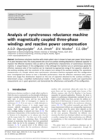 Analysis of synchronous reluctance machine with magnetically coupled three-phase windings and reactive power compensation