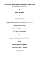 A re-training programme for language teaching in the outcomes-based paradigm