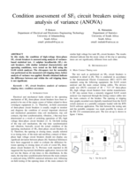 Condition assessment of SF6 circuit breakers using analysis of variance (ANOVA)