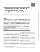 A formative approach to the evaluation of Transformative Innovation Policies