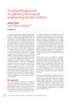 The right programme : academic pathways of engineering transfer students
