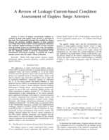 A review of leakage current-based condition assessment of gapless surge arresters