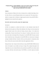 Group work in Ghana with persons living with HIV/ AIDS