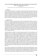 The use of social media in public transit systems: the case of the Gautrain, Gauteng province, South Africa: analysis and lessons learnt