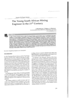 The young South African mining engineer in the 21st century
