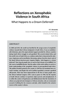 Reflections on xenophobic Vviolence in South Africa : What happens to a dream deferred?