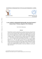 A new method to distinguish hadronically decaying boosted Z bosons from W bosons using the ATLAS detector