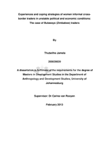 Experiences and coping strategies of women informal cross-border traders in unstable political and economic conditions : the case of Bulawayo (Zimbabwe) traders
