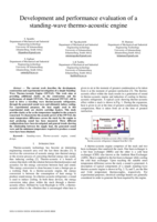Development and performance evaluation of a standing-wave thermo-acoustic engine