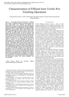 Characterization of effluent from textile wet finishing operations