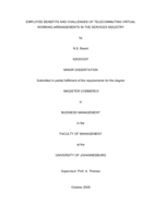 Employee benefits and challenges of telecommuting virtual working arrangements in the services industry