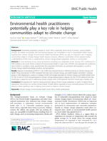 Environmental health practitioners potentially play a key role in helping communities adapt to climate change