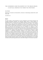 The economics and philosophy of the brain drain : a critical perspective from the periphery
