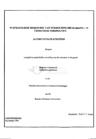 'n Strategiese beskouing van verhoudingsbemarking : 'n teoretiese perspektief