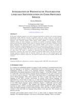 Integration of Phonotactic Features for Language Identification on Code-Switched Speech