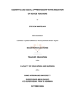 Cognitive and social apprenticeship in the induction of novice teachers.