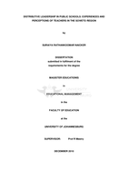 Distributive leadership in public schools : experiences and perceptions of teachers in the Soweto region