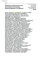 Psychometric Properties and Correlates of Precarious Manhood Beliefs in 62 Nations