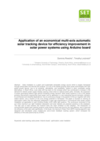 Application of an economical multi-axis automatic solar tracking device for efficiency improvement in solar power systems using Arduino board