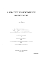 A strategy for knowledge management