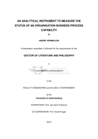 An analytical instrument to measure the status of an organisation business process capability