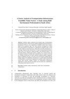 A factor analysis of transportation infrastructure feasibility study factors : a study among built environment professionals in South Africa