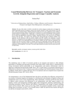 Causal relationship between air transport, tourism and economic Growth : joinpoint regression and granger causality analysis