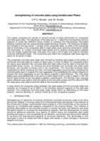 Strengtening of concrete slabs using bonded steel plates