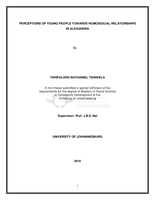 Perceptions of young people towards homosexual relationships in Alexandra