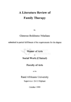 A literature review of family therapy