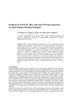 Synthesis of Ti-6Al-4V alloy with nano-TiN microstructure via spark plasma sintering technique