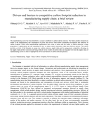 Drivers and barriers to competitive carbon footprint reduction in manufacturing supply chain: a brief review