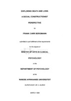 Exploring death and loss : a social constructionist perspective