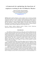 A framework for optimizing the functions of engineers working in the SA didactic market
