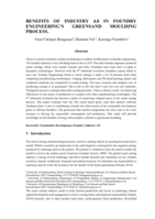 Benefits of industry 4.0 in foundry engineering’s greensand moulding process