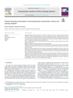Clinical learning environment : lived experiences of post-basic critical care nursing students