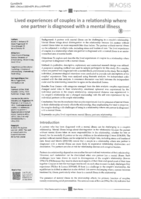 Lived experiences of couples in a relationship where one partner is diagnosed with a mental illness